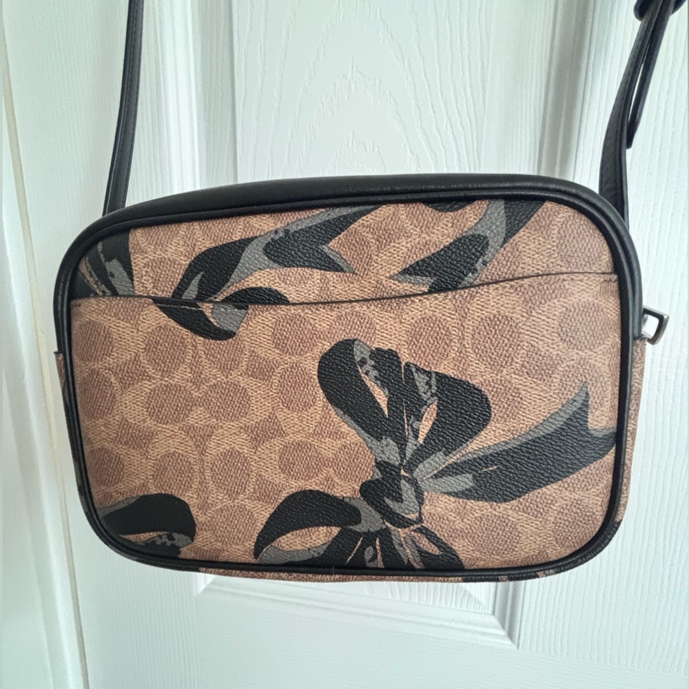 Coach Jamie Camera Tan and Black Crossbody Bag - Picture 2 of 4